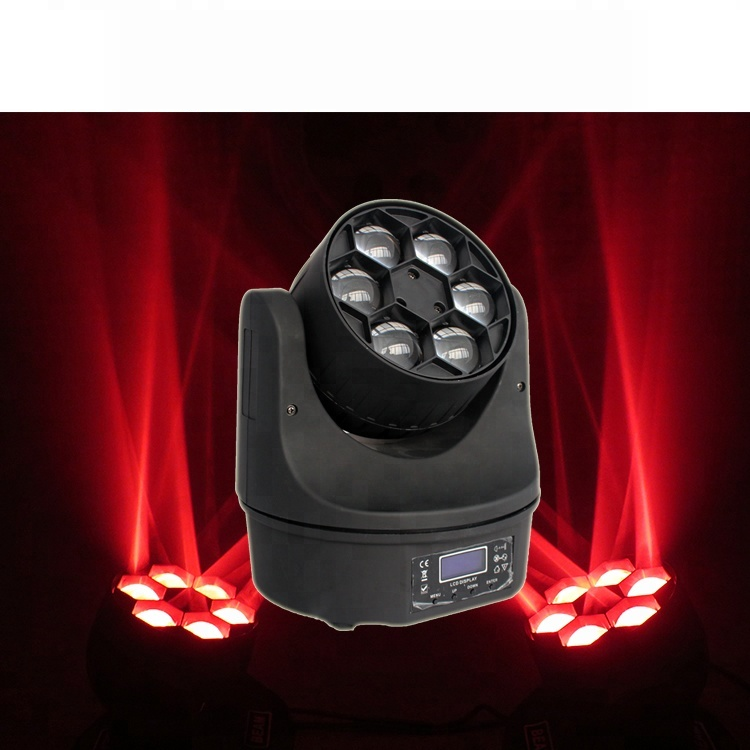 L-42 Stage Party Mini Bee Eye Moving Head 6x15W RGBW 4in1 LED Lights for DJ Disco for Parties and Performances